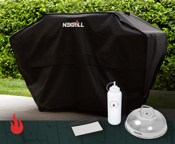 Griddle grill cover and accessory starter kit